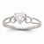 14k White Gold White Topaz Birthstone Ring