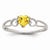 14k White Gold Citrine Birthstone Ring