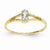 14k Yellow Gold Aquamarine Birthstone Ring