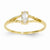 14k Yellow Gold White Topaz Birthstone Ring