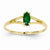 14k Yellow Gold Emerald Birthstone Ring