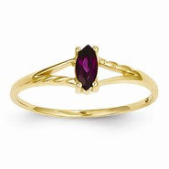 14k Yellow Gold Rhodolite Garnet Birthstone Ring