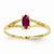 14k Yellow Gold Ruby Birthstone Ring