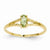 14k Yellow Gold Peridot Birthstone Ring