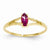 14k Yellow Gold Pink Tourmaline Birthstone Ring