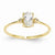 14k Yellow Gold Diamond & White Topaz Birthstone Ring