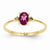 14k Yellow Gold Diamond & Pink Tourmaline Birthstone Ring