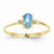 14k Yellow Gold Diamond & Blue Topaz Birthstone Ring