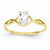 14k Yellow Gold White Topaz Birthstone Ring