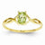 14k Yellow Gold Peridot Birthstone Ring
