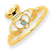 14k Aquamarine Birthstone Ring