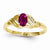 14k Yellow Gold Genuine Ruby Diamond Ring