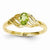 14k Yellow Gold Peridot Diamond Ring