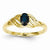 14k Yellow Gold Genuine Sapphire Diamond Ring