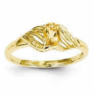 14k Yellow Gold Citrine Diamond Ring