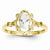 14k Yellow Gold White Topaz Diamond Ring