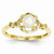 14k Yellow Gold Pearl Diamond Ring