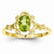 14k Yellow Gold Peridot Diamond Ring