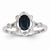 14k White Gold Genuine Sapphire Diamond Ring