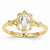 14k Yellow Gold White Topaz Diamond Ring