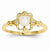 14k Yellow Gold Pearl Diamond Ring