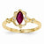 14k Yellow Gold Genuine Ruby Diamond Ring