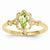 14k Yellow Gold Peridot Diamond Ring