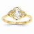 14k Yellow Gold White Topaz Diamond Ring