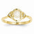 14k Yellow Gold Pearl Diamond Ring