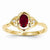 14k Yellow Gold Genuine Ruby Diamond Ring