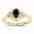 14k Yellow Gold Genuine Sapphire Diamond Ring