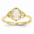 14k Yellow Gold Genuine Opal Diamond Ring