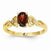 14k Yellow Gold Garnet Diamond Ring