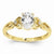 14k Yellow Gold White Topaz Diamond Ring