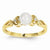 14k Yellow Gold Pearl Diamond Ring