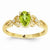14k Yellow Gold Peridot Diamond Ring