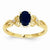 14k Yellow Gold Genuine Sapphire Diamond Ring