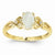 14k Yellow Gold Genuine Opal Diamond Ring