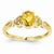 14k Yellow Gold Citrine Diamond Ring