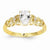 14k Yellow Gold White Topaz Diamond Ring