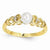 14k Yellow Gold Pearl Diamond Ring