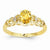 14k Yellow Gold Citrine Diamond Ring