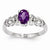 14k White Gold Purple Amethyst & Diamond Ring
