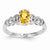 14k White Gold Citrine Diamond Ring