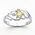 14k White Gold Diamond & Peridot Birthstone Ring