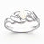 14k White Gold Diamond & Opal Birthstone Ring
