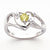 14k White Gold Diamond & Peridot Birthstone Heart Ring
