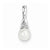 14k White Gold Genuine Pearl Diamond pendant, Pretty Pendants for Necklace
