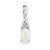14k White Gold Genuine Opal Diamond pendant, Classy Pendants for Necklace