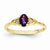 14k Yellow Gold Diamond & Amethyst Ring